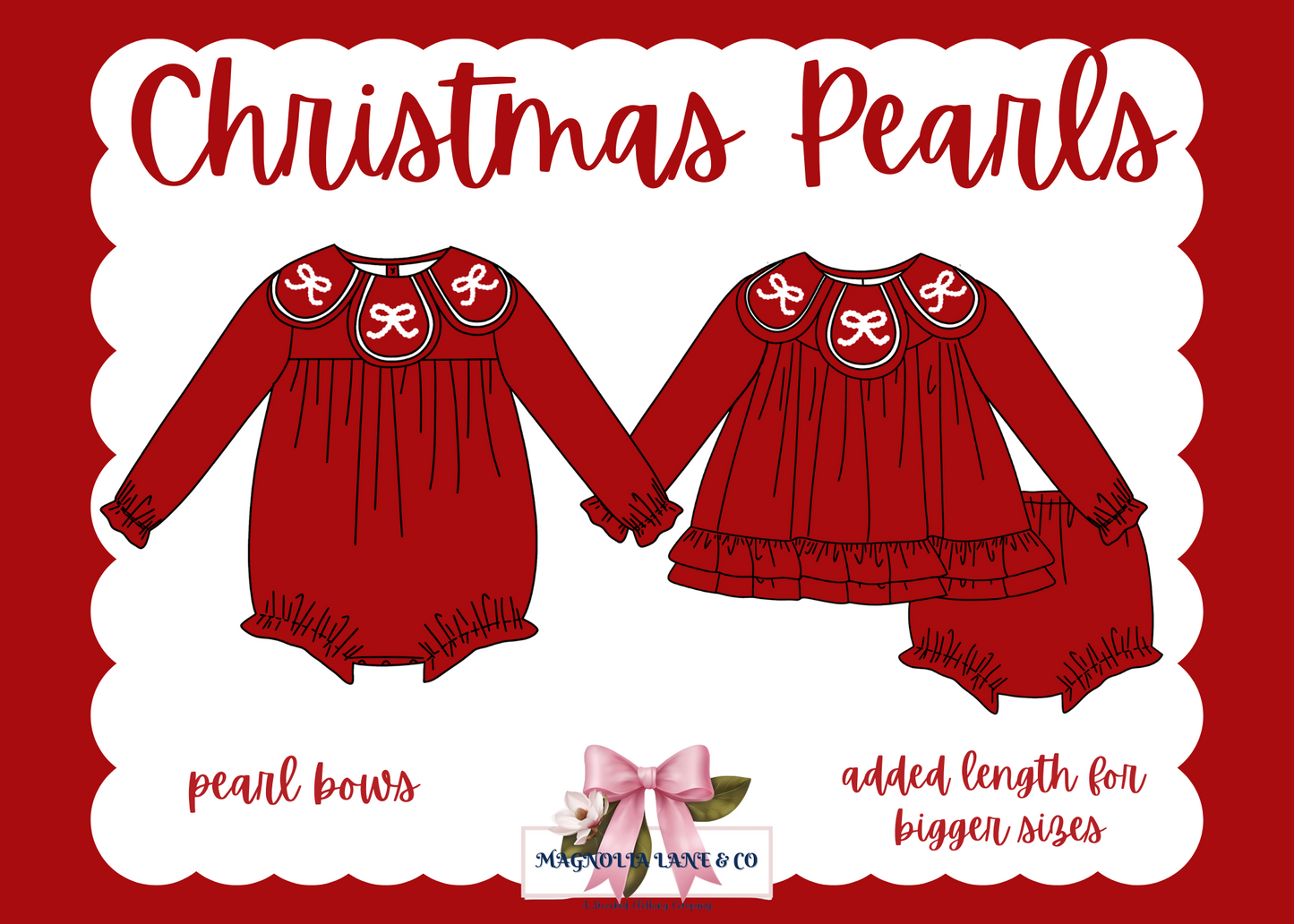 Christmas Pearls: BLOOMER SET