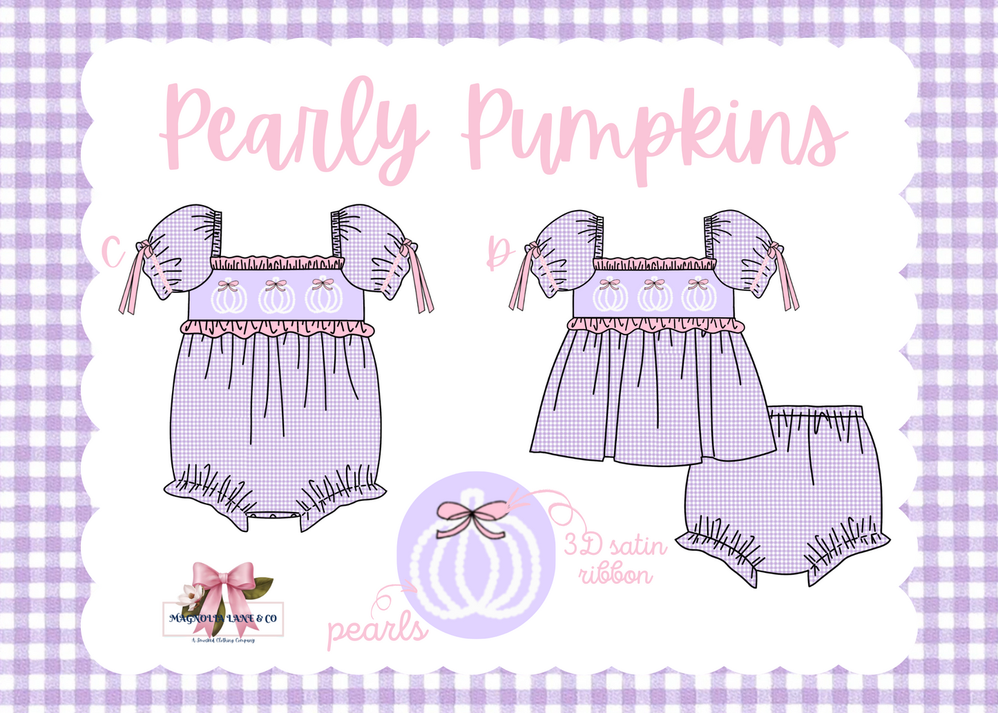 Pearly Pumpkins BLOOMER SET