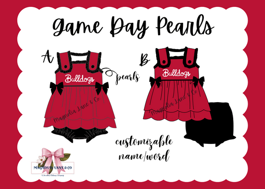 PO8: Red/Black Game Day Pearls